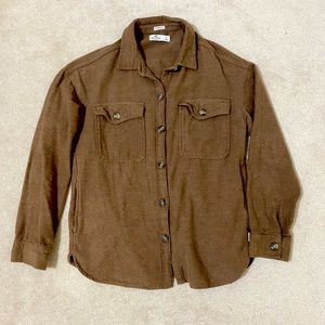 Hollister Brown Shirt Jacket